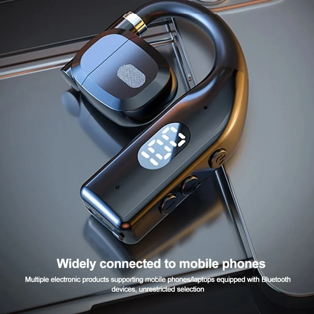 سماعات بلوتوث لاسلكية سماعات توصيل الهواء مع ميكروفون يدوي إلغاء الضوضاء سماعة للقيادة Audifonos