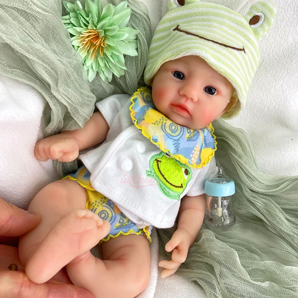 

12 Inch Chubby Full Solid Silicone Reborn Baby Doll Washable Body Girl Adorable Silicone Doll Birthday Christmas Gift