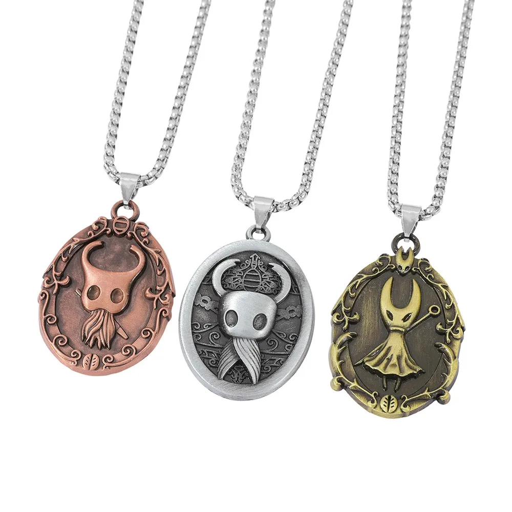 

Ретро готический полый рыцарь шелконг кулон ожерелье хип-хоп фитнес наряд аксессуар игровой фанат подарок ювелирные изделия