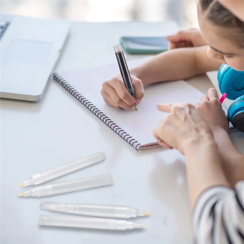 5Pcs Empty Refill Paint Markers Blank Refillable Paint Pens Empty Refillable Marker for Painting Transparent Pen Tube