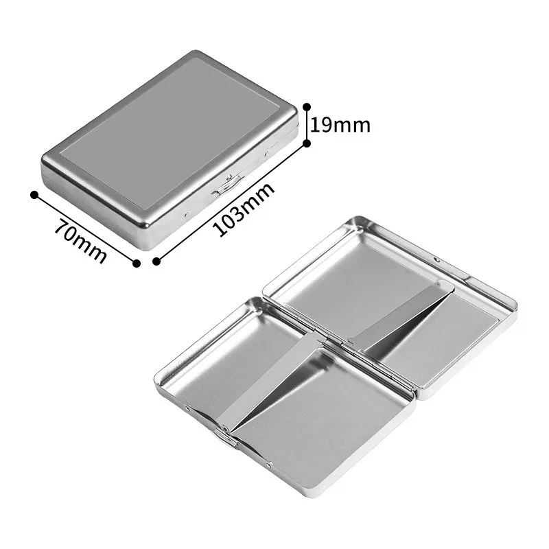 Metal Frosted Cigarette Case Universal Cigarettes Portable Moisture-Proof Compression-Resistant Creative Storage Box view 5