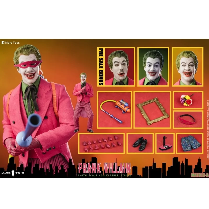 

Mars Toys Mat013 1/6 Scale Collectible Figure Prank Villain Pink Clown 1966 Dolls Model Action Figure Full Set 12'' Men Soldier