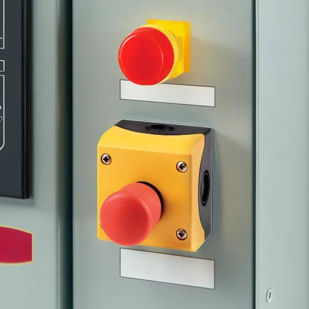M22 Series 2 Normally Closed Emergency Stop Button Switch with Housing