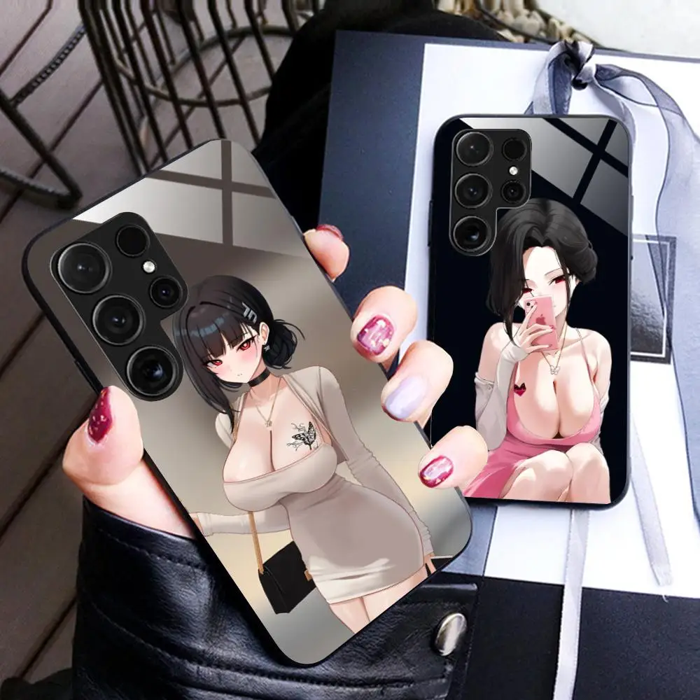 

Чехол для мобильного телефона в стиле Dongtan для Samsung Galaxy S25 S24 S23 S22 S21 S20 Note20 Plus FE Ultra Glass Cover Роскошный смартфон