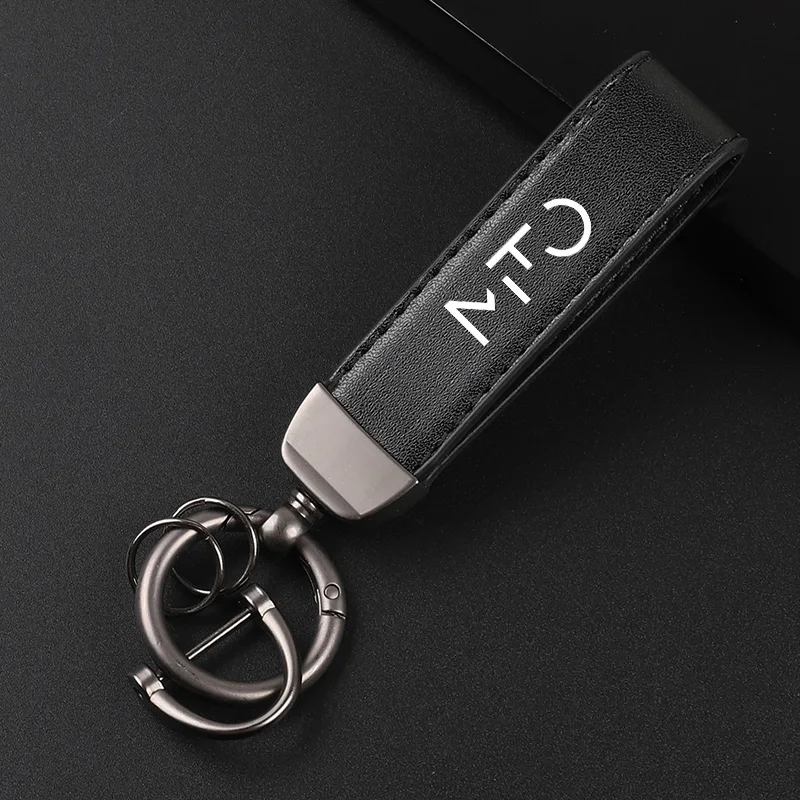 Deluxe Leather Keychain with Car Badge Keychain Pendant For Alfa Romeo MITO