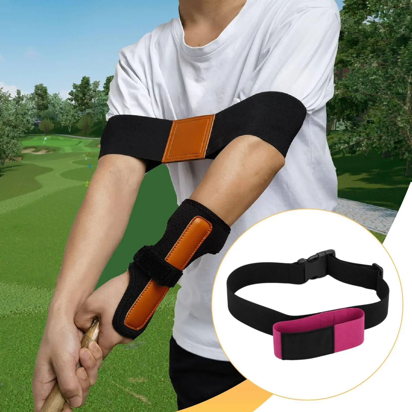 Golf Swing Correcting Arm Band Golf Swing Training Aid Elastic Posture Corrects Durability Portable Practice Accessory
