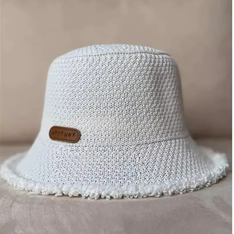 Summer Straw Hat for Women Sun Protection Bucket Hat Travel Beach Panama Caps Hand Weaving Girl Fishing Handmade Sun Hats