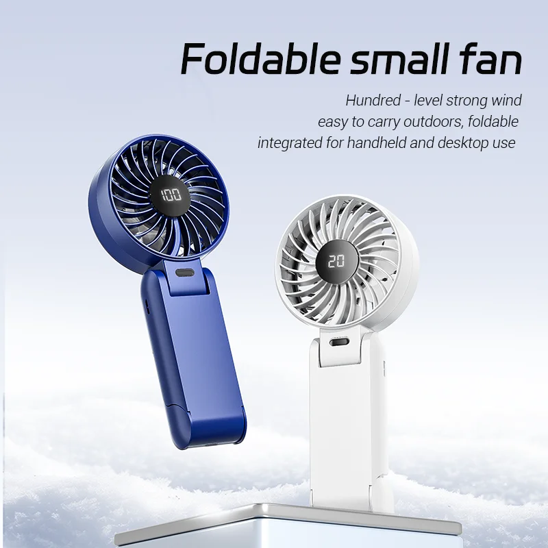 مروحة يد كهربائية جديدة محمولة 5 تروس تبريد الهواء محمولة قابلة للطي يمكن ارتداؤها مروحة USB قابلة للشحن مروحة تهوية صغيرة