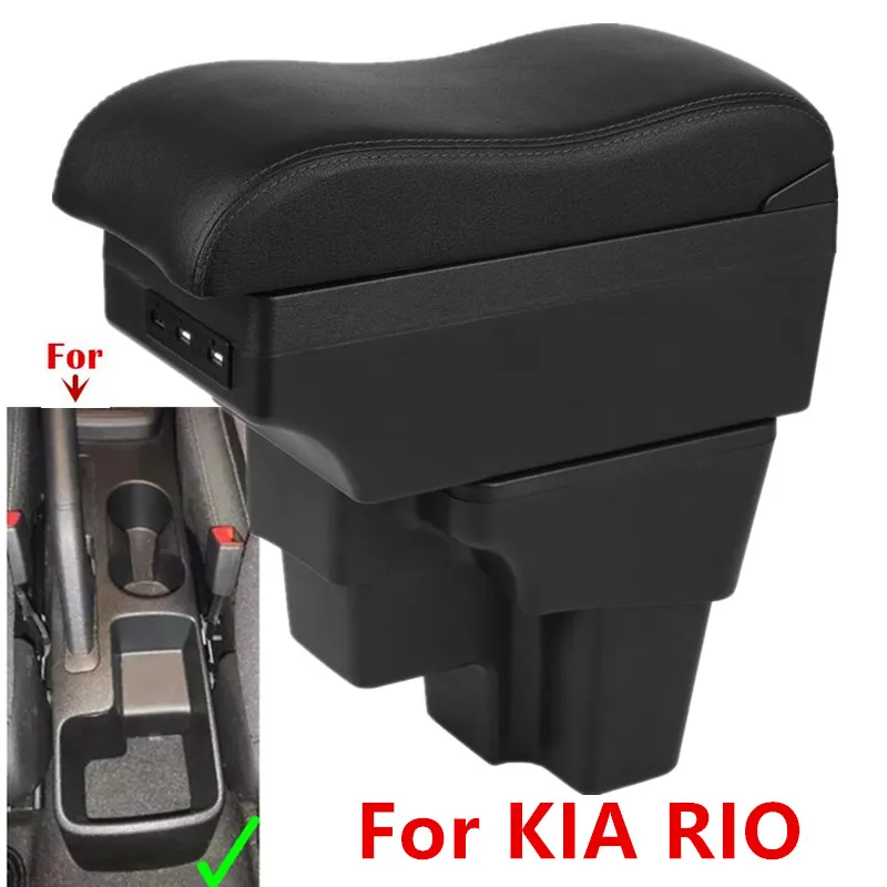 For KIA RIO Armrest Box For KIA STONIC KIA Rio LX Cerato Car Armrest Storage Box South America Retrofit Part Car Accessories