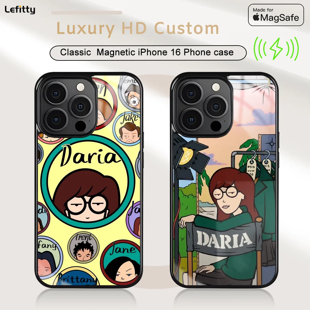 

Cartoon D_DariaS Phone Case For iPhone 16 15 14 13 12 11 Pro Max Plus Mini Magnetic Magsafe Wireless Charging Cover