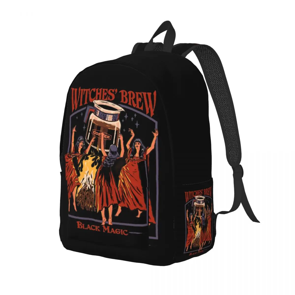 Barista Coffee Cooking Witches Brew Backpack, Meados do século moderno escuro artes Daypack para Barista, Bolsa de ombro