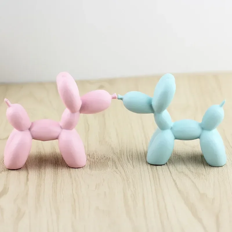 New Charming, Adorable, and Cute Miniature Resin Craft Sculpture - Petite and Fun Balloon Dog Desktop Ornament - Ideal Decor Pie