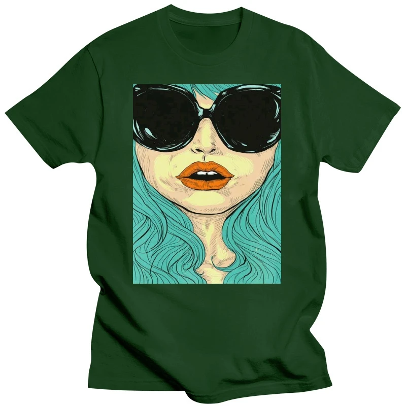 Camiseta Street Funky para hombre, camisetas naranjas para chica con gafas, camiseta 100% de algodón con cuello redondo, camiseta personalizada de manga corta de alta calidad