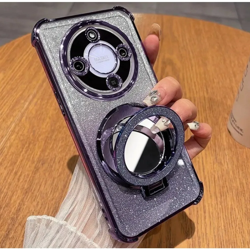 حافظة هاتف ملونة لامعة لهاتف Honor Magic8 8Pro 8Lite X9D X8 X7D A B C 400 وسادة هوائية ذكية بأربعة كونر غطاء ناعم مقاوم للصدمات #5