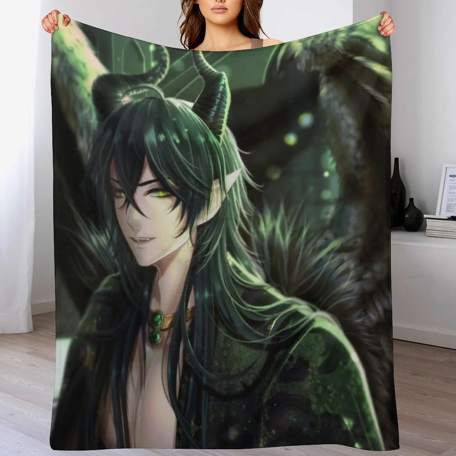 

Malleus Draconia Throw Blanket halloween Decorative Sofa cosplay anime blankets ands Blankets