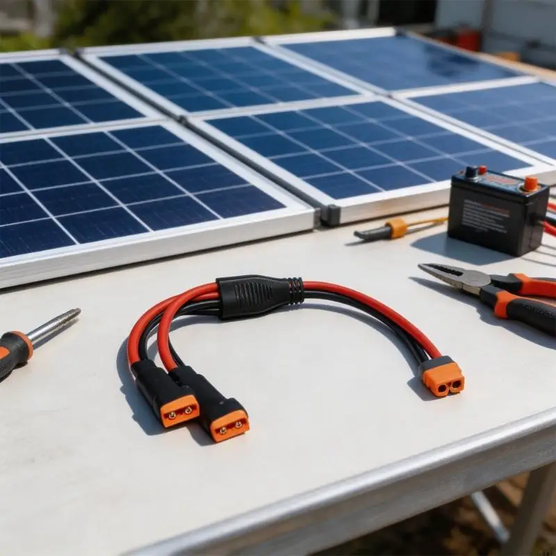 

XT60 Solar Panel Y Splitters Cable For Parallel Connection With 2 Male To 1 Female Port 10AWG XT60 Extension Cable M4YD