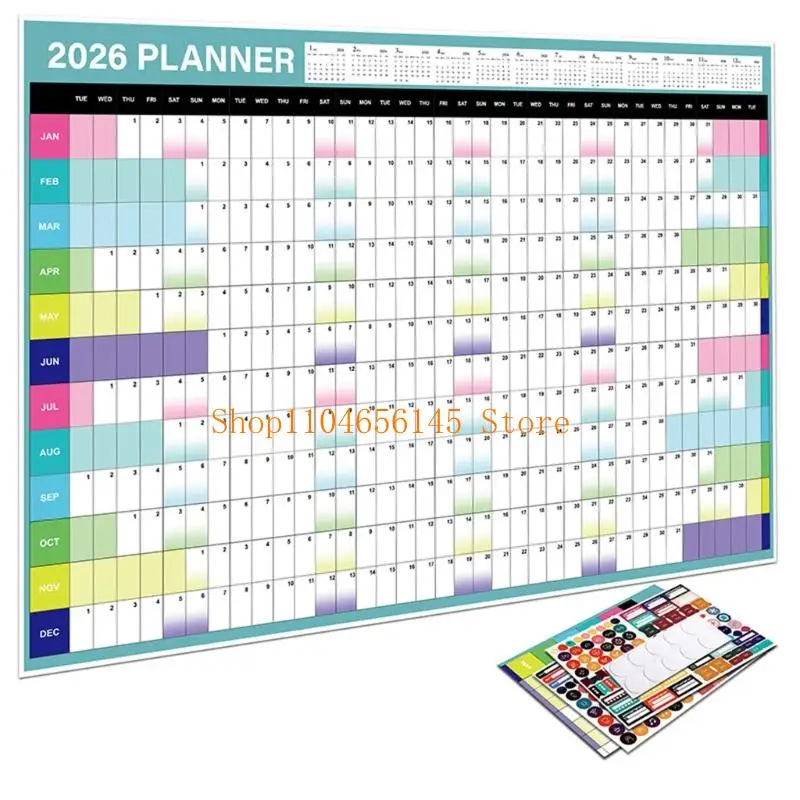 

5asd 2026 Full Year to View Calendar Family Home Wall Organiser Dated Yearly Planner