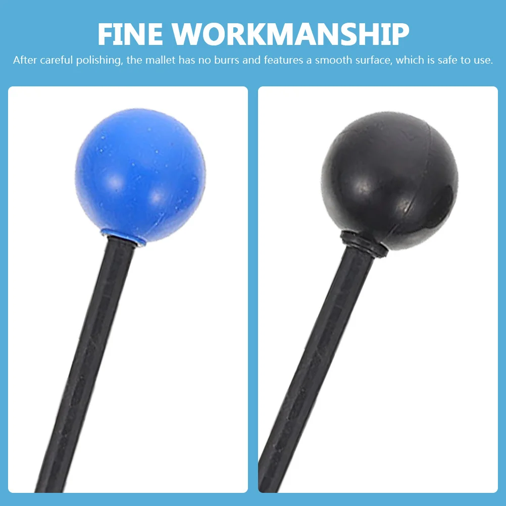 

2Pairs Rubber Xylophone Mallets Durable Plastic Handle Percussion Instrument Sticks Practice Marimba Drumsticks for Beginners