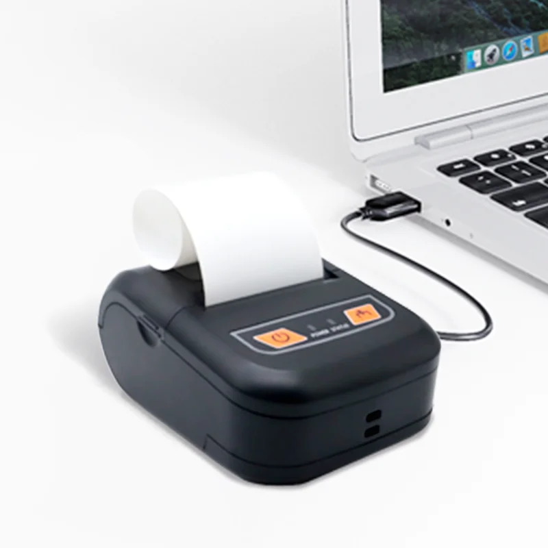 Mini Thermal Receipt Printer Supporting BT IOS / Android Connectlon for Office Portable Shipping Printer