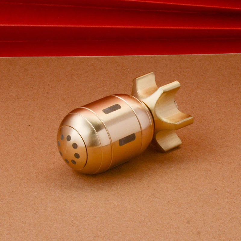 Solid Fish Bullet Stress Relief Rotating Finger Top Office Desktop Ornament Figurines Children DIY Toy Gifts