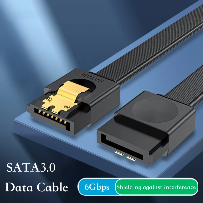 SATA 3.0 III 6Gb/s 40cm Hard Disk Drive Data Serial ATA Straight Cable SATA 3 Cable 26AWG for HDD SSD Cord line 7pin sata cable