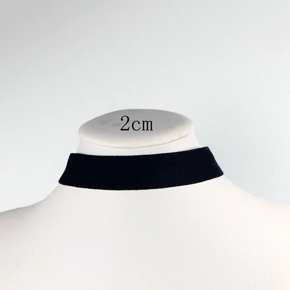Korean Fashion Damen Accessoires Punk Gothic Weiche Schwarz Samt Halsband Halskette Mädchen Hals Schmuck Colar Feminino