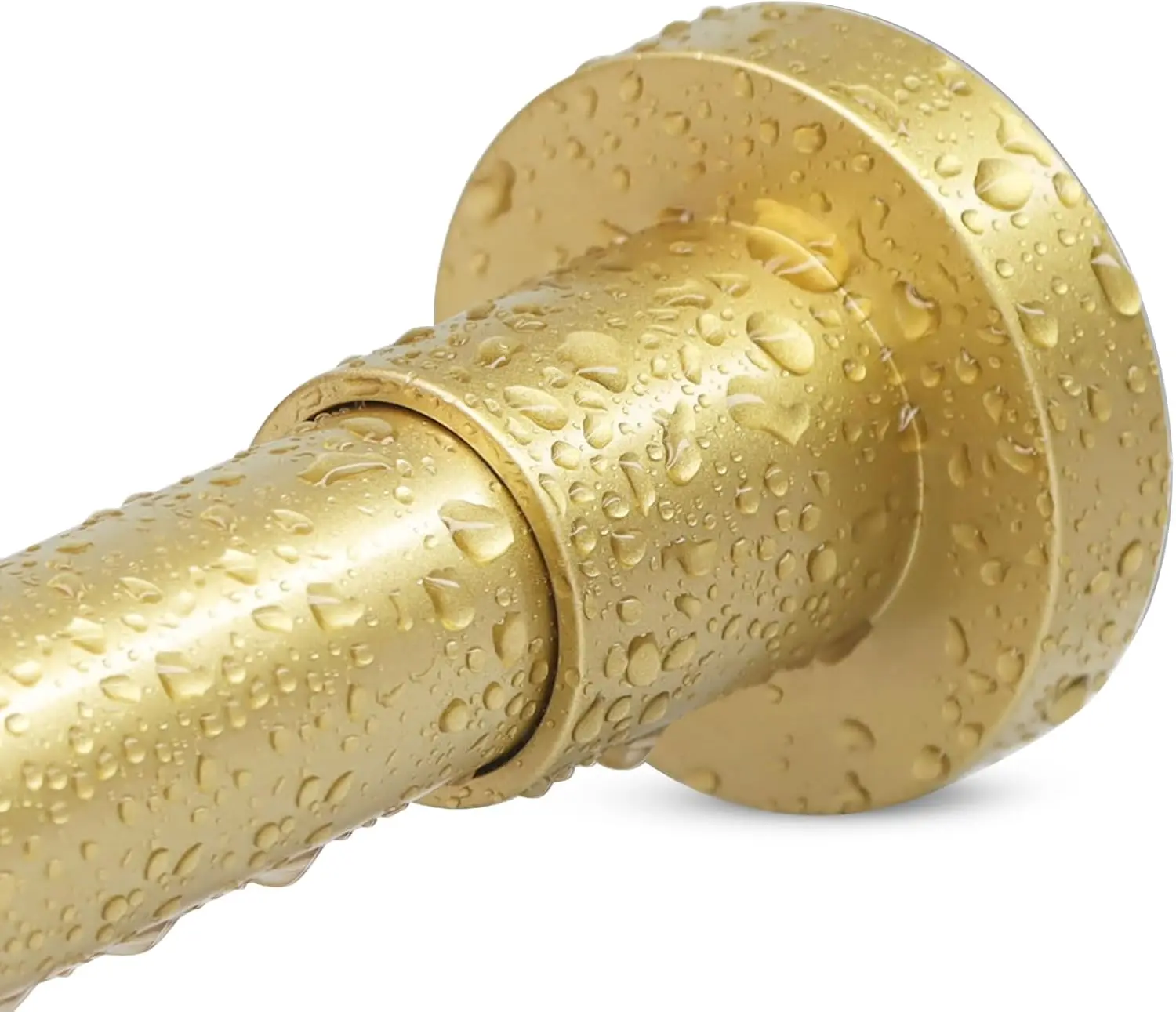 

Золотистая штанга для душевой занавески 32-94 дюйма (2.7-7.8 футов), нескользящая, не ржавеет, из нержавеющей стали, без сверления, пружинная, регулируемая.