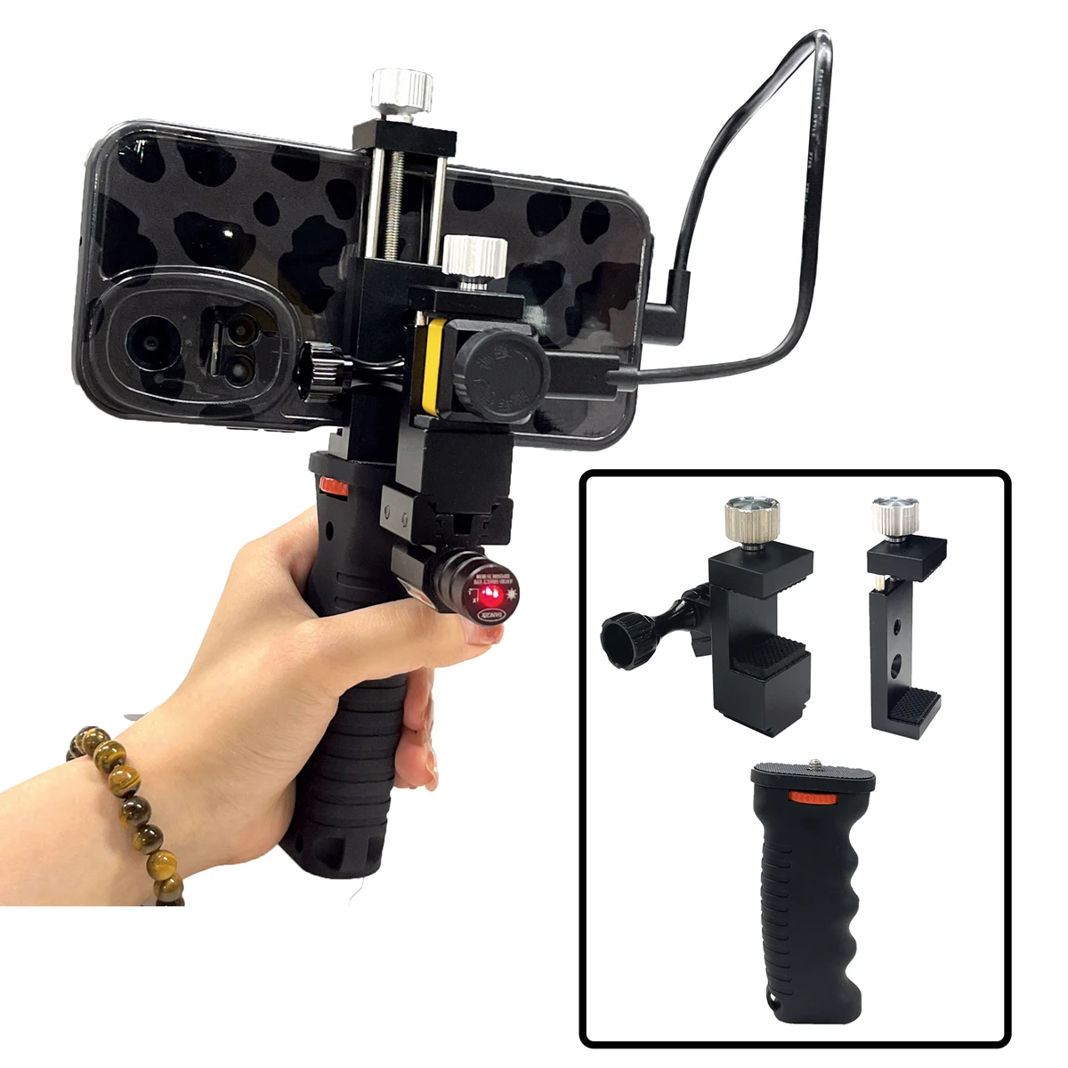 Accessori array per staffa palmare universale di tipo C o iOS, guscio protettivo, cavo adattatore