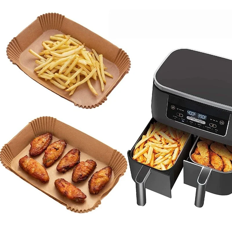 Disposable Air Fryer Paper Non-Stick Kitchen Baking Mat Oilproof Microwave Barbecue Pad LinerEasy Clean Accessories for Airfryer
