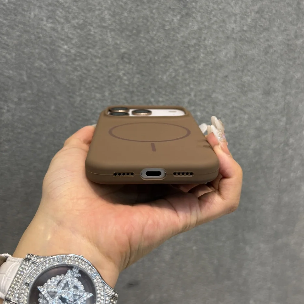 Flüssiges Silikon Magnetisch für MagSafe Brieftaschen-Slot-Kartenhalter-Hülle für iPhone 18 17 Air 16 15 14 13 12 Pro Max Weiche Stoßfänger-Abdeckung – Detail 6