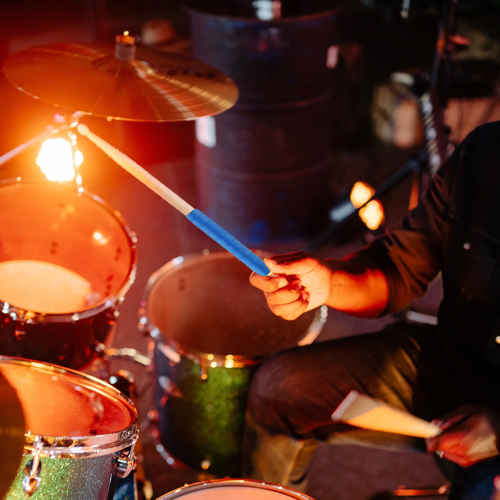 

2 Pcs Tape Electronic Drum Drumstick Tapes Anti-slip Sweat Wraps Bands PU Assistants Non-slip Snare Belts
