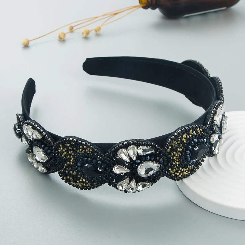 Fashion Retro Baroque Crystal Headband, Korean High-end Hair Accessories  Korean Version Hair Band