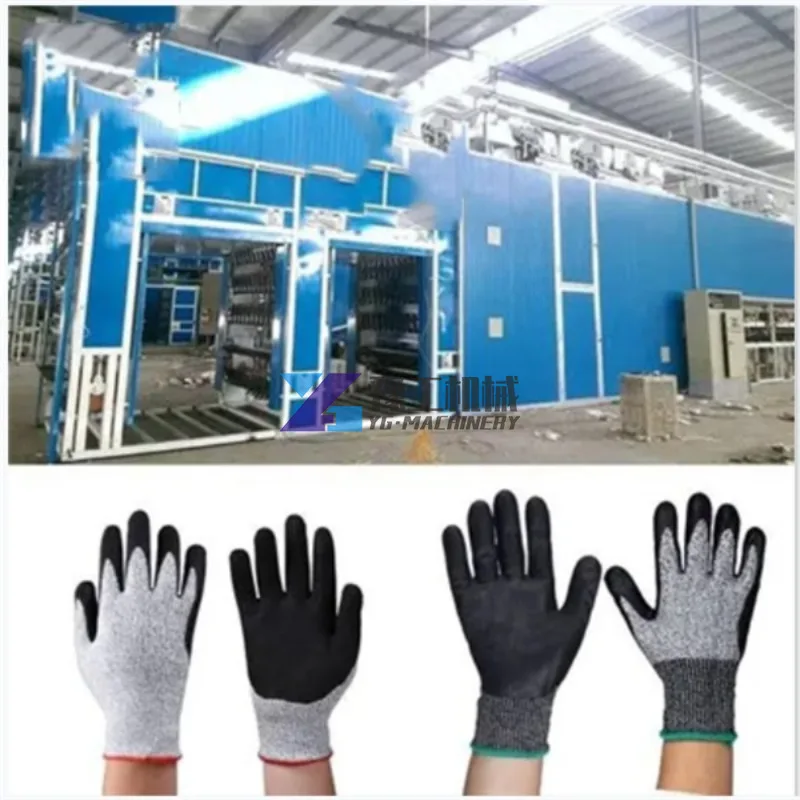 Guante de nitrilo de medio inmersión, máquina de inmersión de látex, nitrilo y Pu