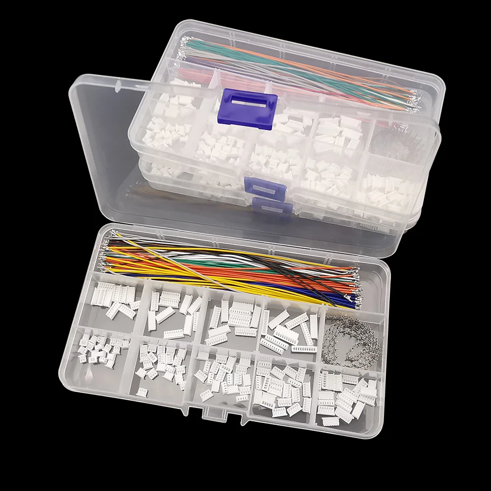 

1Box Mini JST SH 1.0mm / MX 1.25mm / GH 1.25mm Pitch Female Housing Crimp Terminal Connector and Pre-Crimped 28AWG Cables Wires