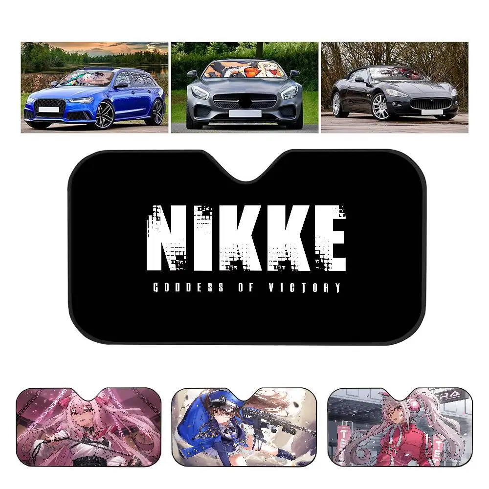 Venta caliente juego NIKKE la diosa de la victoria parabrisas parasol para sedanes, parabrisas de coche mejorado de 1,2 "X 27,5"