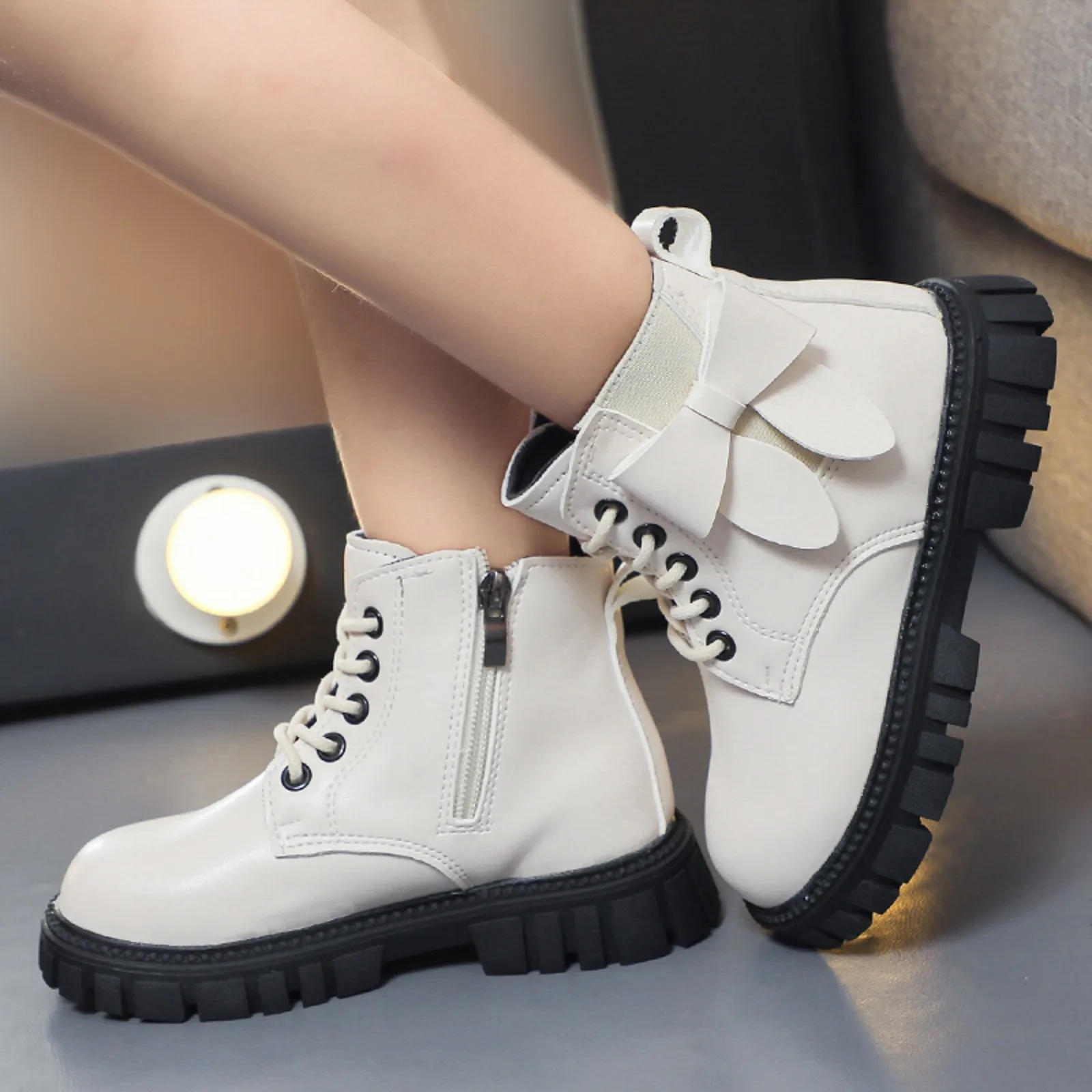 

Непромокаемые сапоги для девочек, детская обувь, ботильоны на массивном каблуке, удобные повседневные ботинки на мягкой подошве, детские ковбойские сапоги