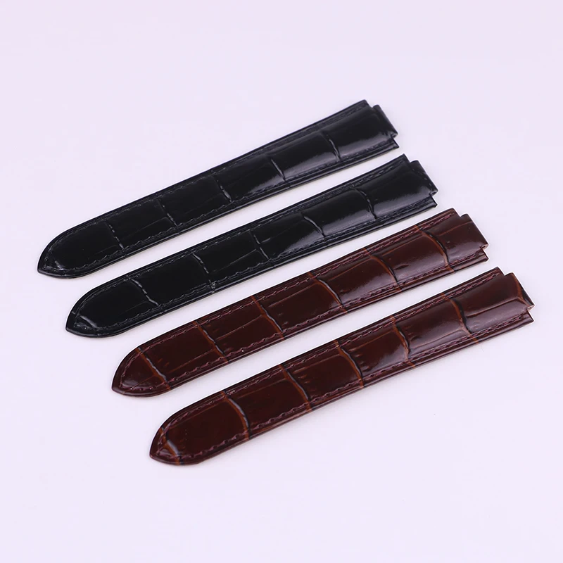 

XIANERSHANG New Custom Convex Interface Watch Band Alligator Pattern Cowhide Strap 14MM 16MM 18MM 20MM 22MM Genuine Leather Belt