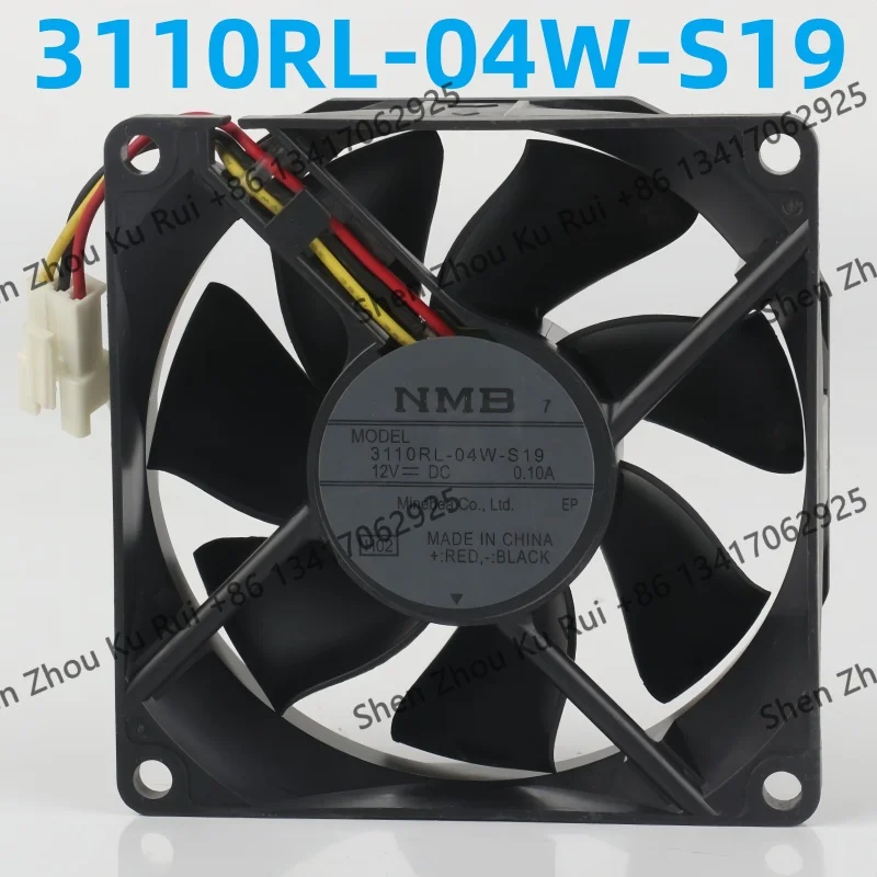 

New original NMB 5V 24V 48V DC 12V 0.10A AC EC 8025 80X80X25MM 8CM Projector TV converter Three wire 3110RL-04W-S19 cooling fan