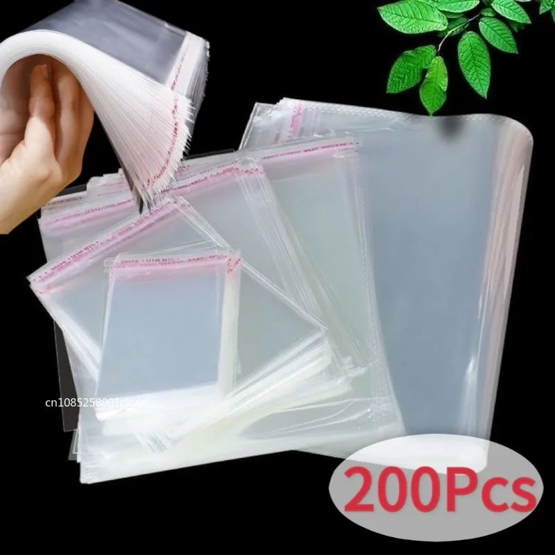 100/200 Opp Plastic Transparent Bags Self-sealing Jewelry Gift Package Bag Self-adhesive Biscuit Candy Bag Small Packaging Bags