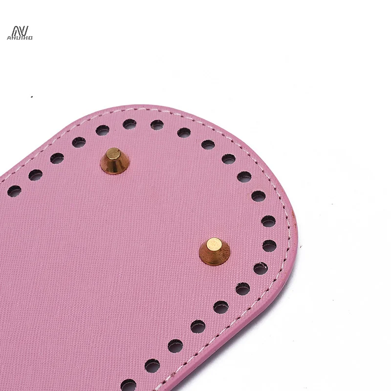 DIY Crochet Bag Bottom Pu Base High Qualtiy Oval Round Bottom Handmade Bottom with Holes for Knitted Bag Leather Bag Accessories