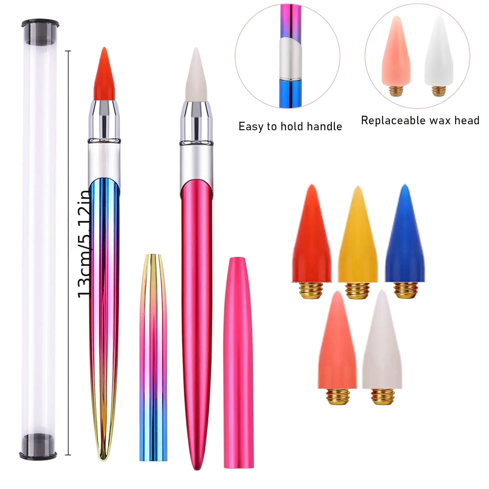 Self-Adhesive Diamond Painting Pens That Don'T Require Wax, Diamond Painting Dotting Crayons, Suitable for DIY Crafts, Diamond Painting, Cross-Stitch, Nail Art, Rhinestone Picking up and Dotting Pens