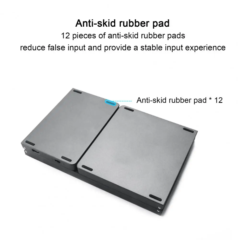 Wireless Keyboard  Durable with Large Touchpad Long Standby Time  Mini Three Folding Bluetooth-compatible Keyboard for Office