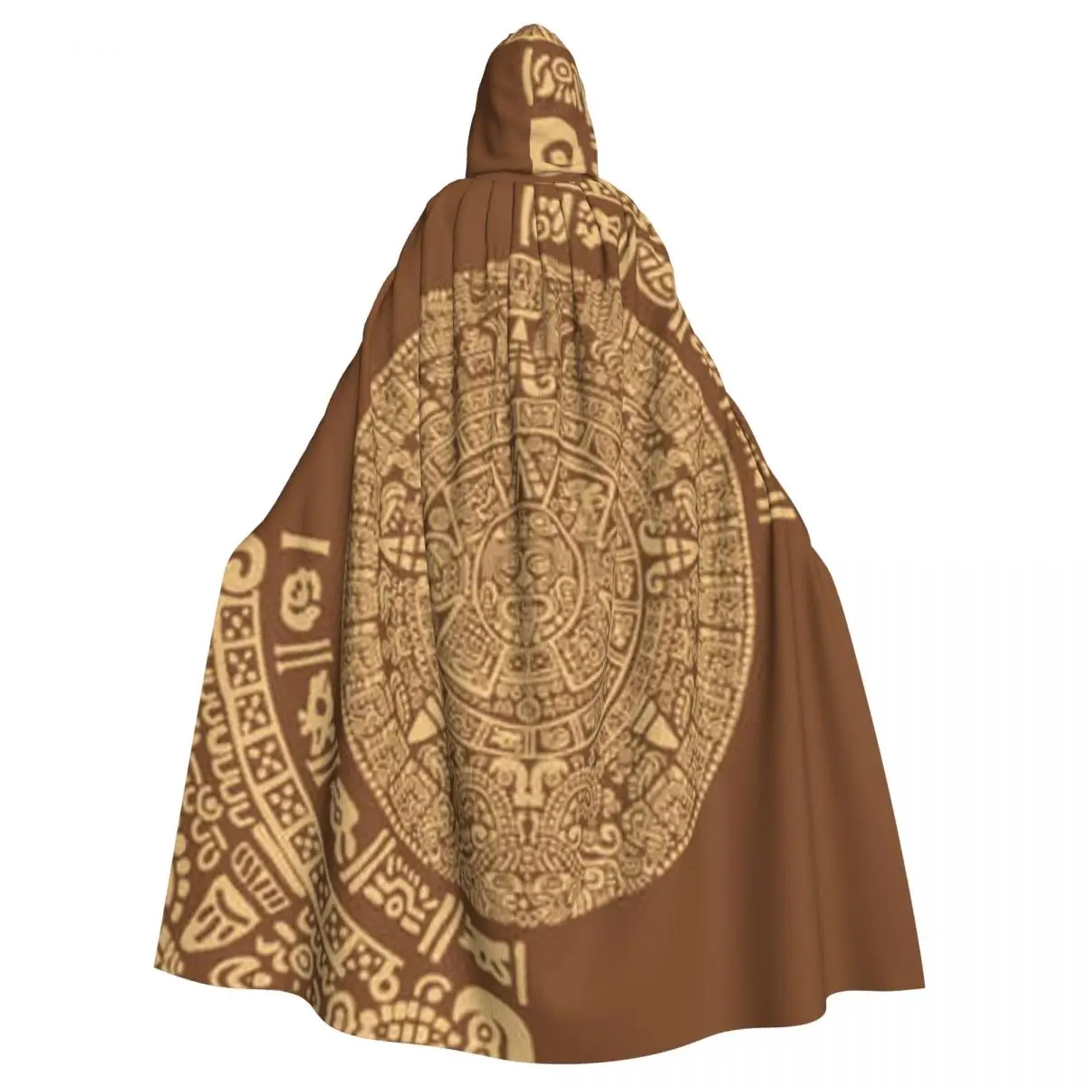 Mayan Calendar Cloak Hooded Cosplay Costume Halloween Adult Long Party Cape