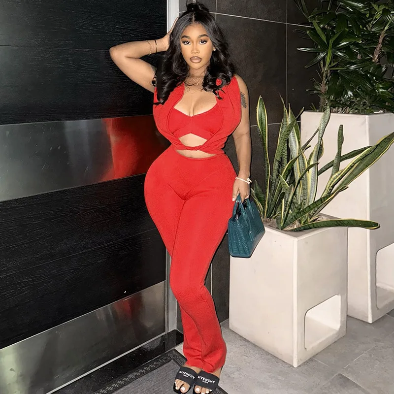 

Sexy Crop Tops Two Piece Pant Set 2025 Women Summer Luxury Clothing Club Fashion Wear Party 2 Piece Pant Trousers Sets Outfits