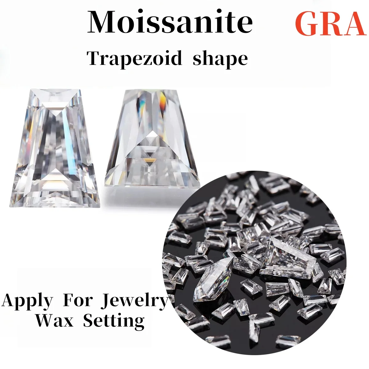 

Super D Color Loose Moissanite Stone 1x1.25x1.5~2x3x4mm Trapezoid shape 100% Real Moissanite Lab Grown Test Positive for jewelry