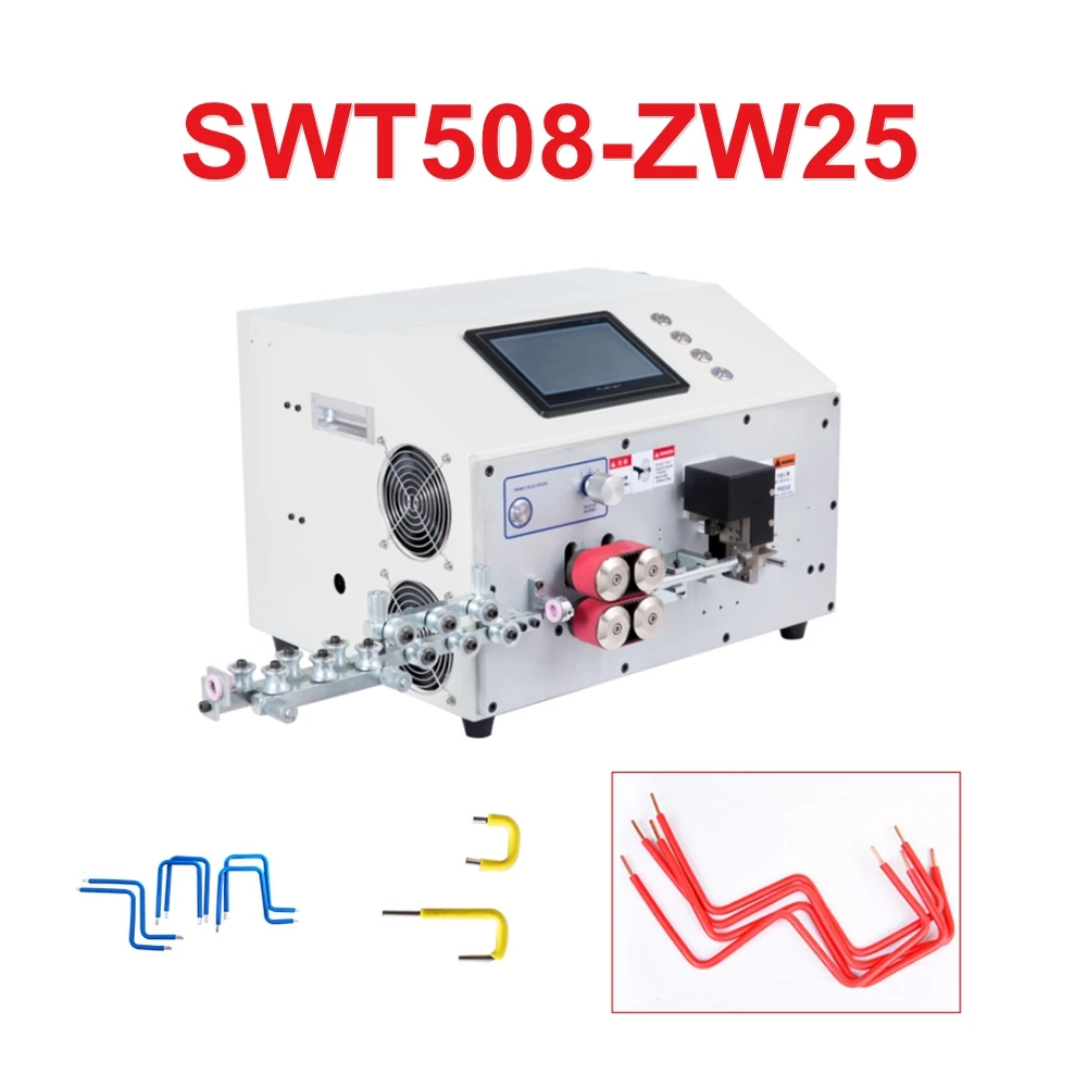 SWT508-ZW25 Double Head Peeling Automatic Bending Machine Touch Screen Control Computer Automatic Wire Stripper Updated 7 Inch