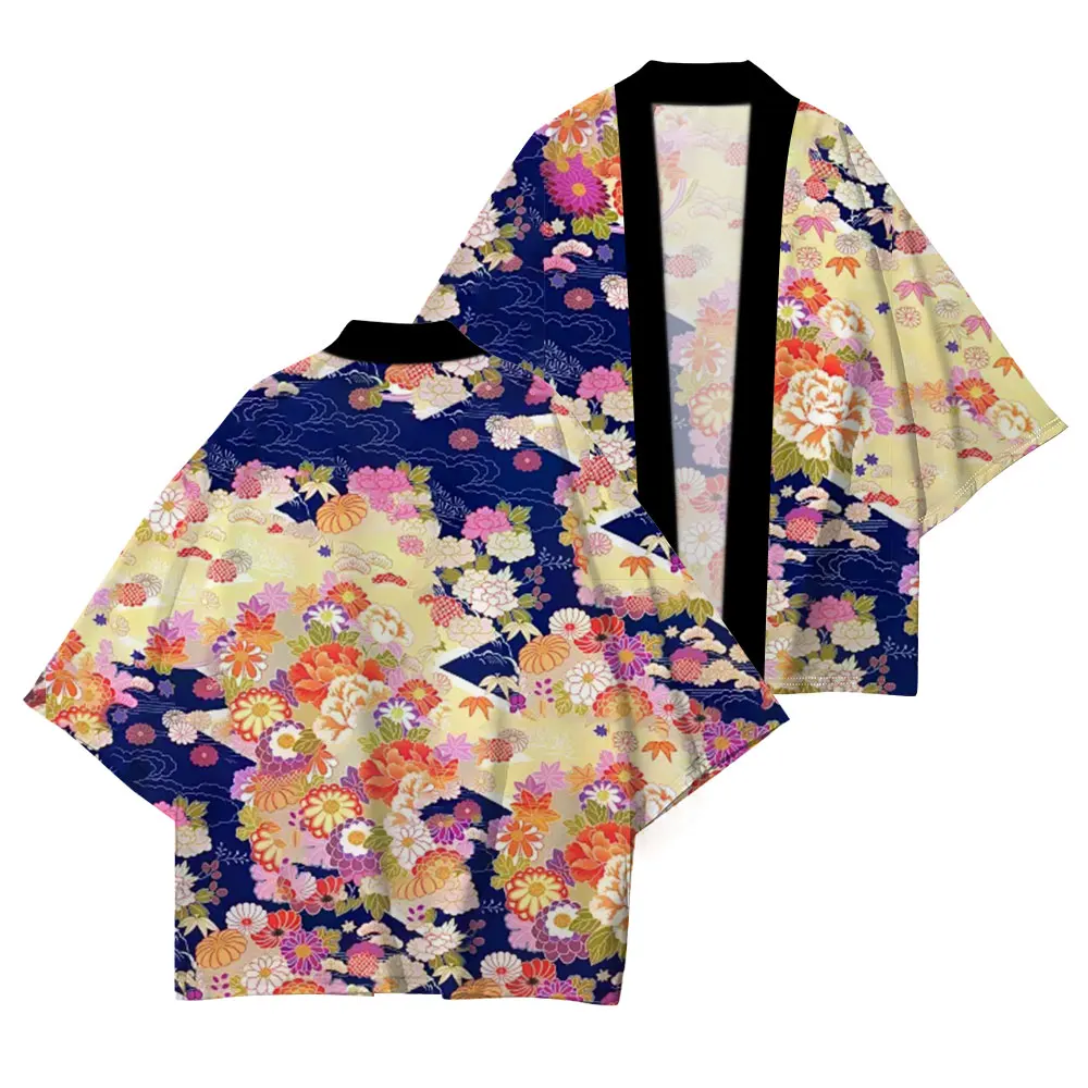 Japanese Traditional Clothing Japanese Kimono High Quality Print Design Casual Casual Summer Camping Picnic UV Protection