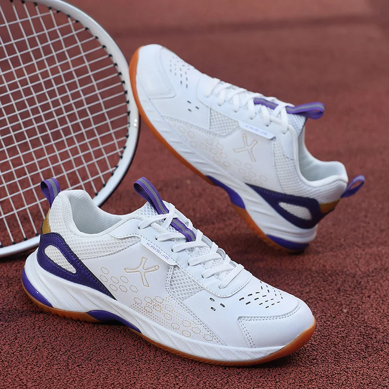 男女兼用バドミントンシューズ、プロ仕様の滑り止めコートスニーカー、屋内ジムトレーニング用軽量スポーツシューズ