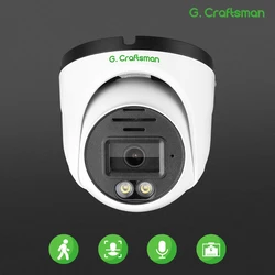 G.Craftsman POE IP Camera,SO-NY 2.8mm Wide Angle Dual Light Source and Dual Voice Waterproof CCTV Surveillance Security XMEYE