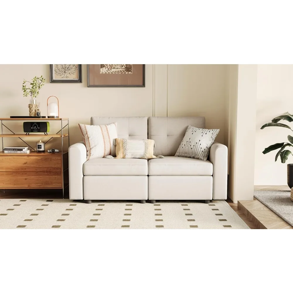 

Modular Sectional Sofa Oversized, Removable Cover Living Room Couches with Storage Deep Seat & Ottoman Chaise